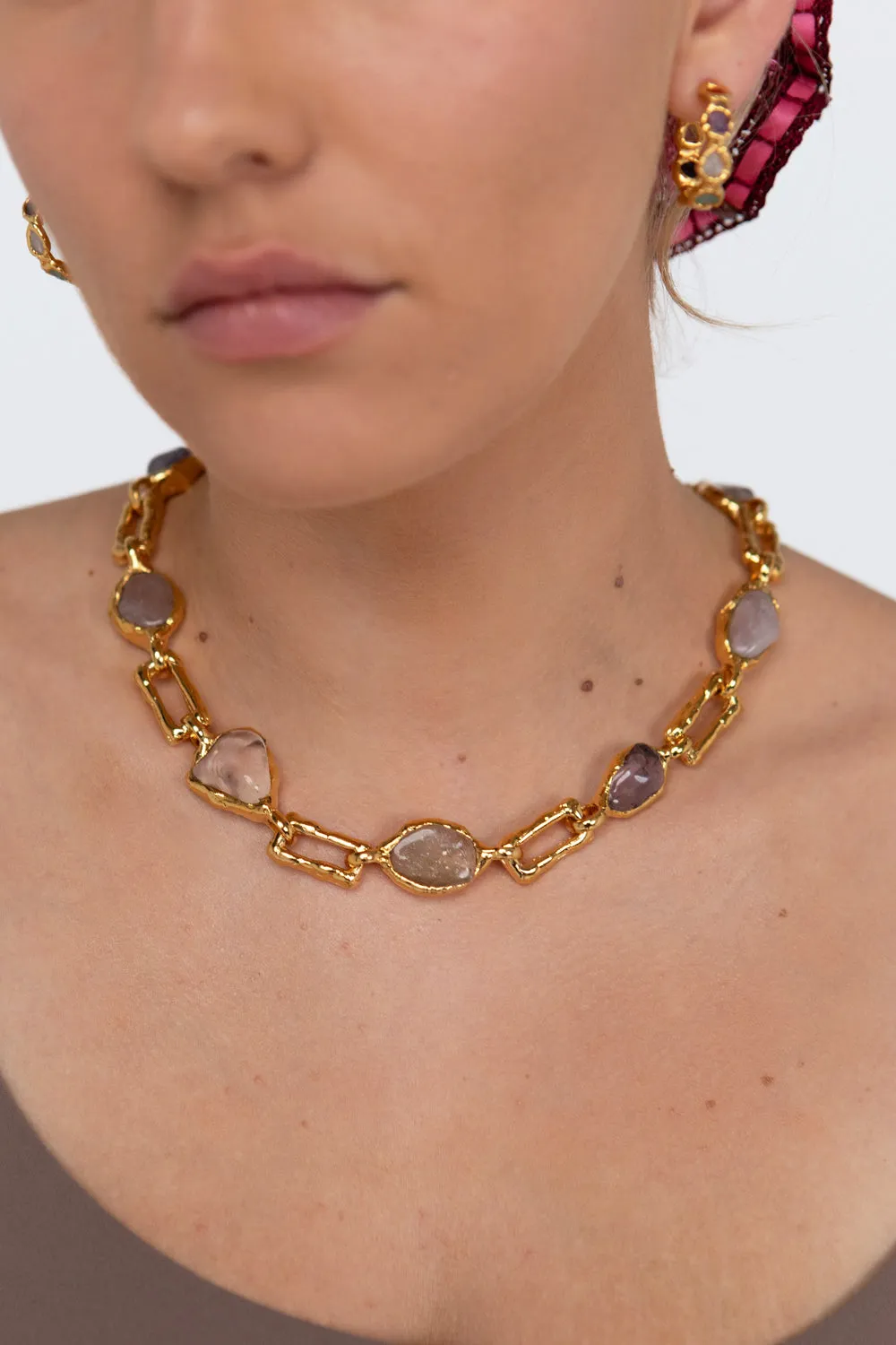 Chunky Love Chain Necklace in Gold