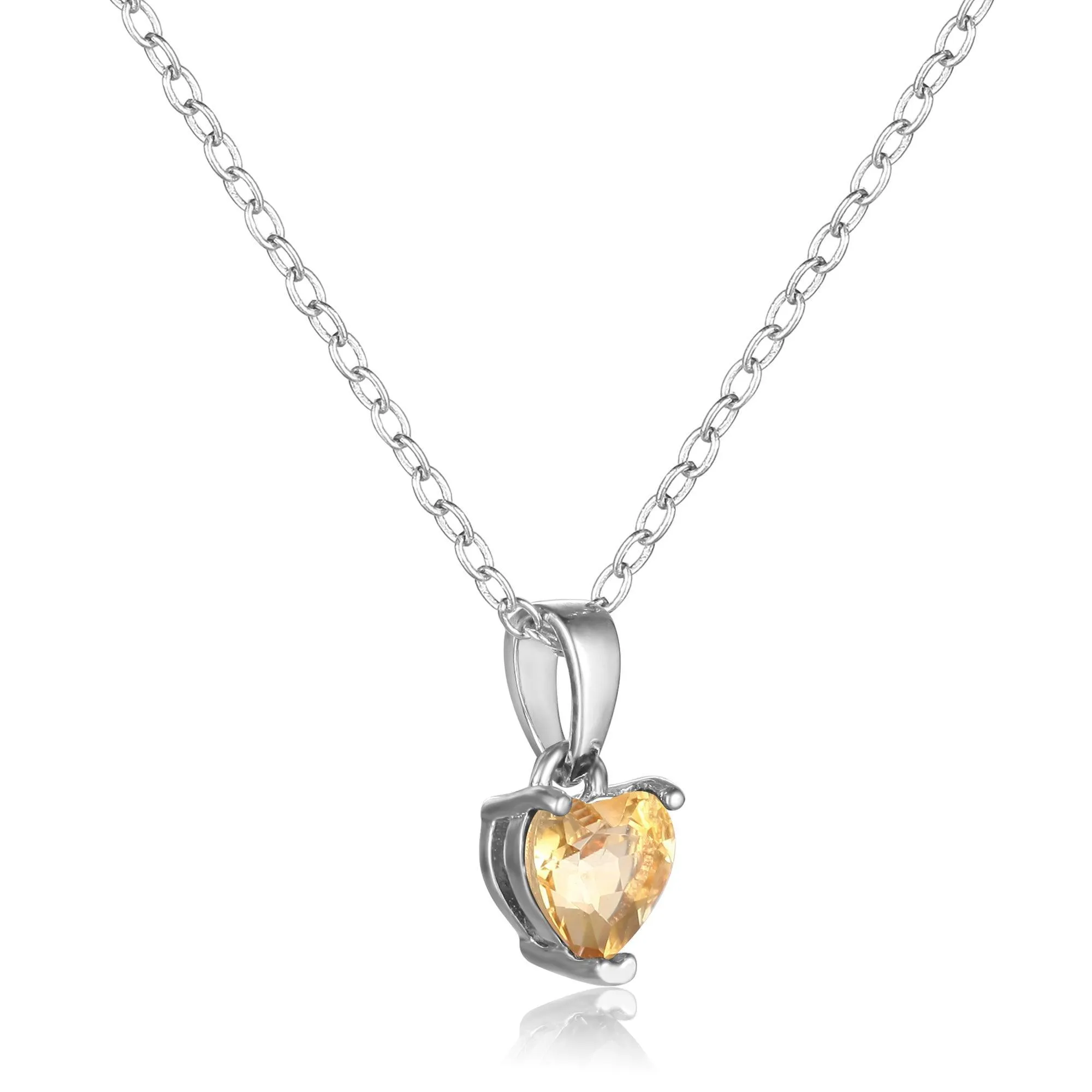 Citrine Heart Necklace