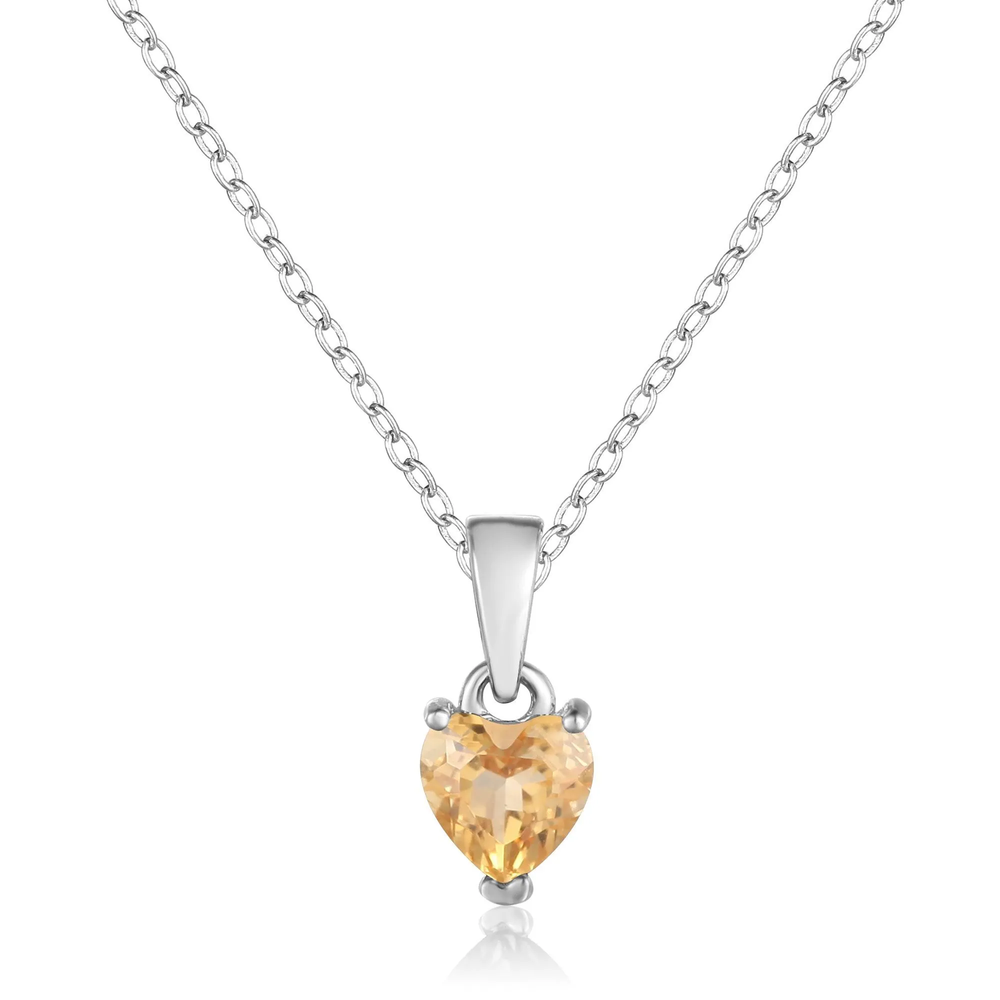 Citrine Heart Necklace