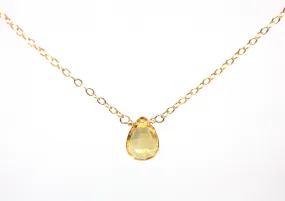 Citrine Small Pendant Necklace