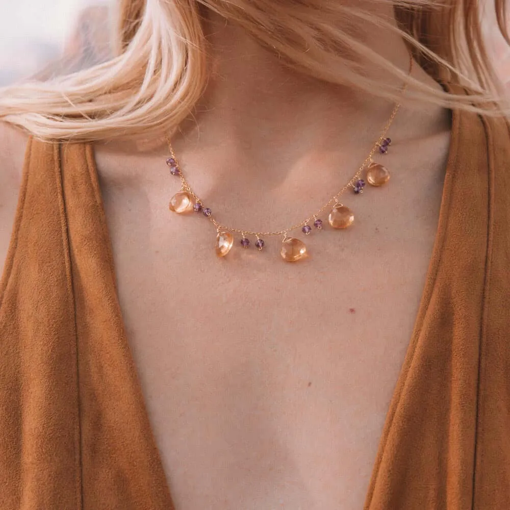 Citrine Sparkler Necklace