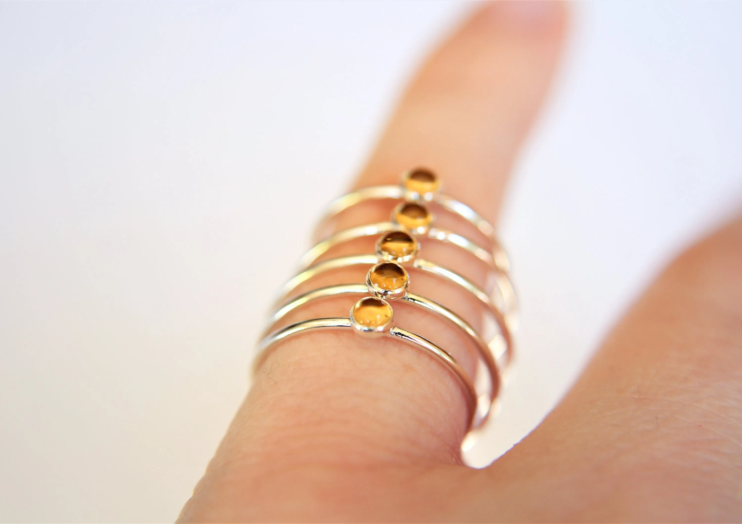 Citrine Stacking Ring, Citrine Ring, Natural Gemstone Ring, November Birthstone, Citrine, Gemstone Stacking Ring, Honey Gemstone, Gift