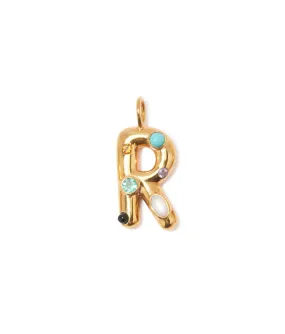 Confetti Letter “R” Charm