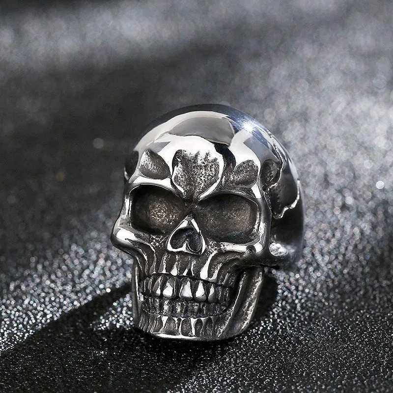 Creative Titanium Steel Skull Ring for Men - Rock Style Bracelet Jewelry from AliExpress