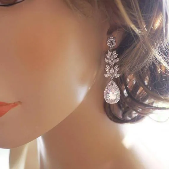 Crystal Bridal Earrings Drop