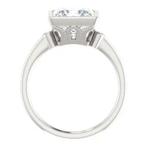 Cubic Zirconia Engagement Ring- The Analise (Customizable Princess Cut)