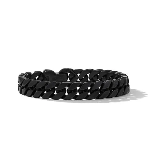 Curb Chain Bracelet in Black Titanium, 11.5mm