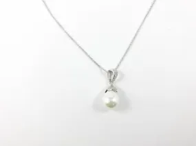 CZ & Pearl Drop Necklace