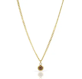 DELILAH CITRINE BIRTHSTONE PENDANT NECKLACE - NOVEMBER