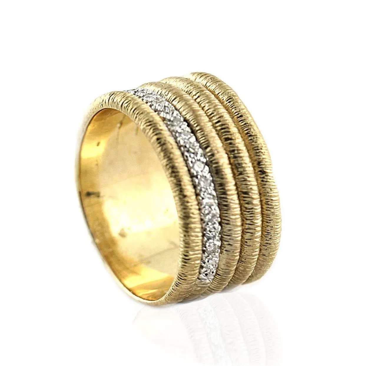 Diamond Multi-Row Ring in 14K Yellow Gold