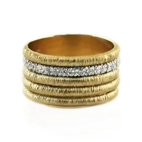 Diamond Multi-Row Ring in 14K Yellow Gold