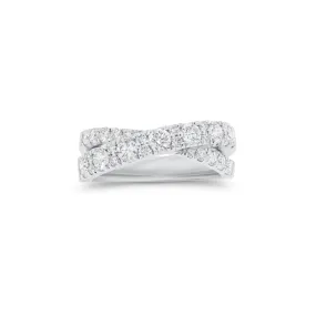 Diamond Simple Crossover Ring