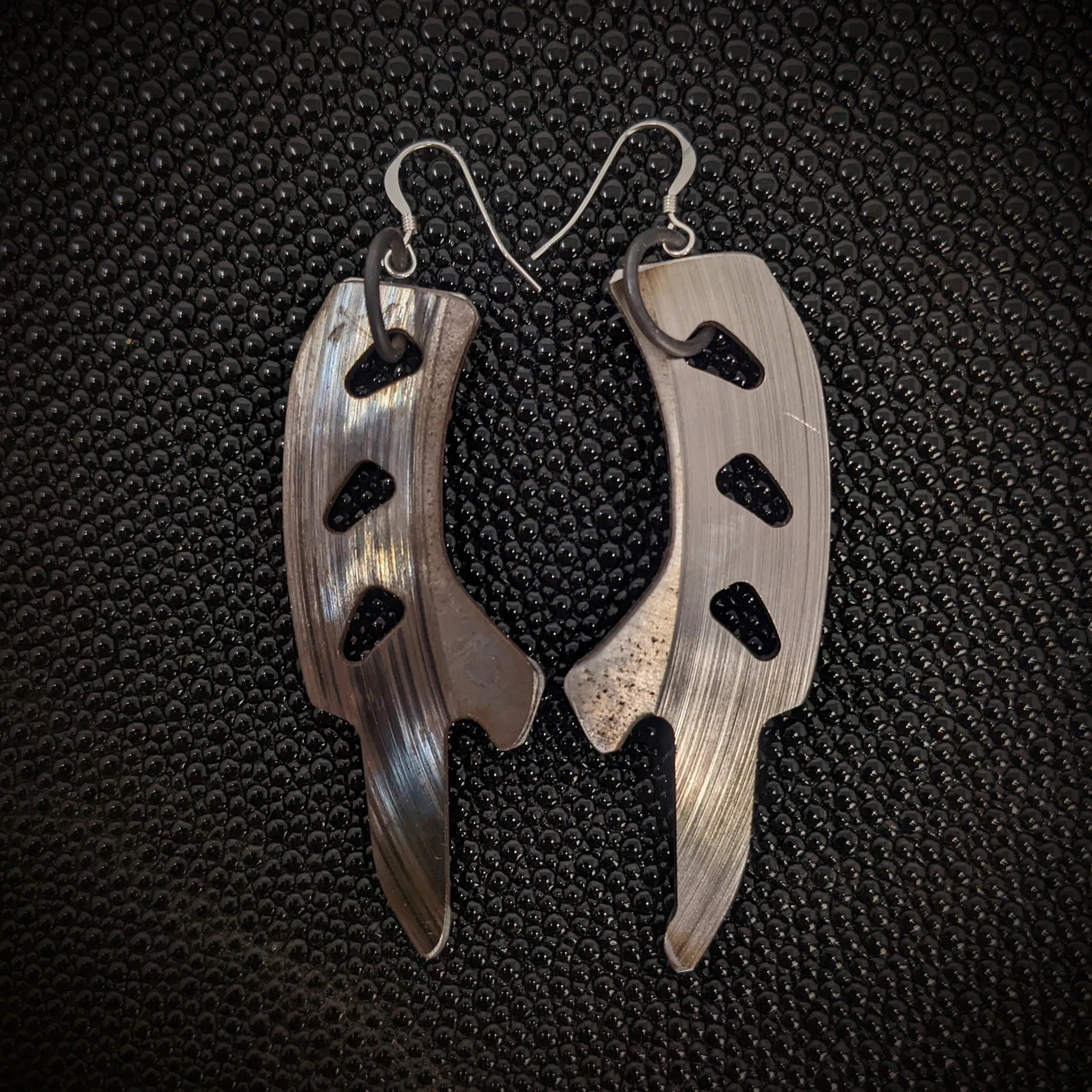 Disk Brake Edge Dangle Earrings