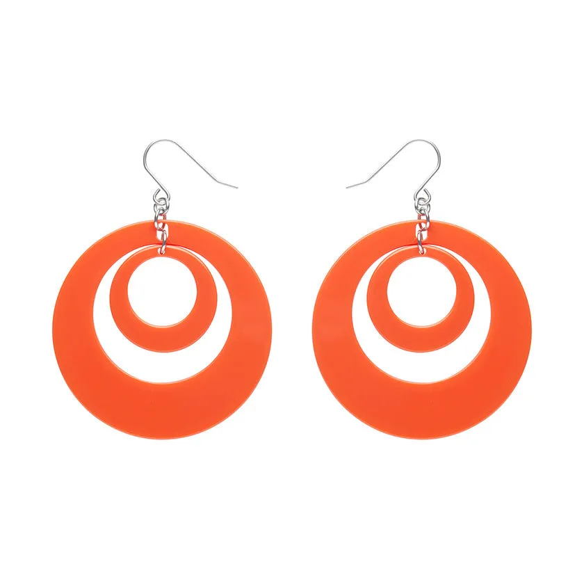 Double Hoop Ripple Drop Earrings by Erstwilder in Multiple Colors!