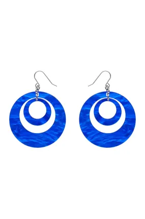 Double Hoop Ripple Drop Earrings by Erstwilder in Multiple Colors!