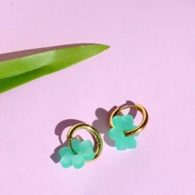 Earrings - Turquoise Flower