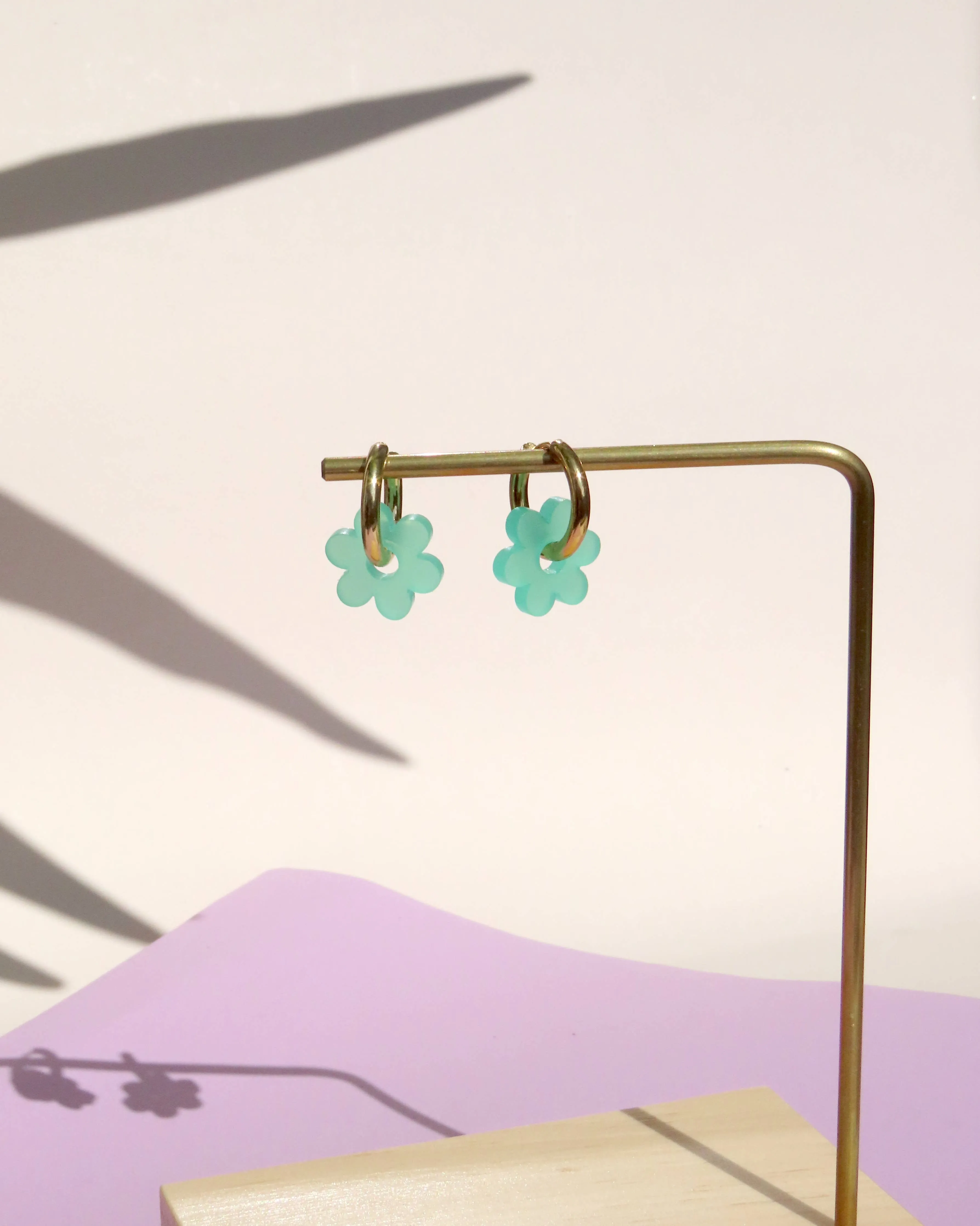 Earrings - Turquoise Flower