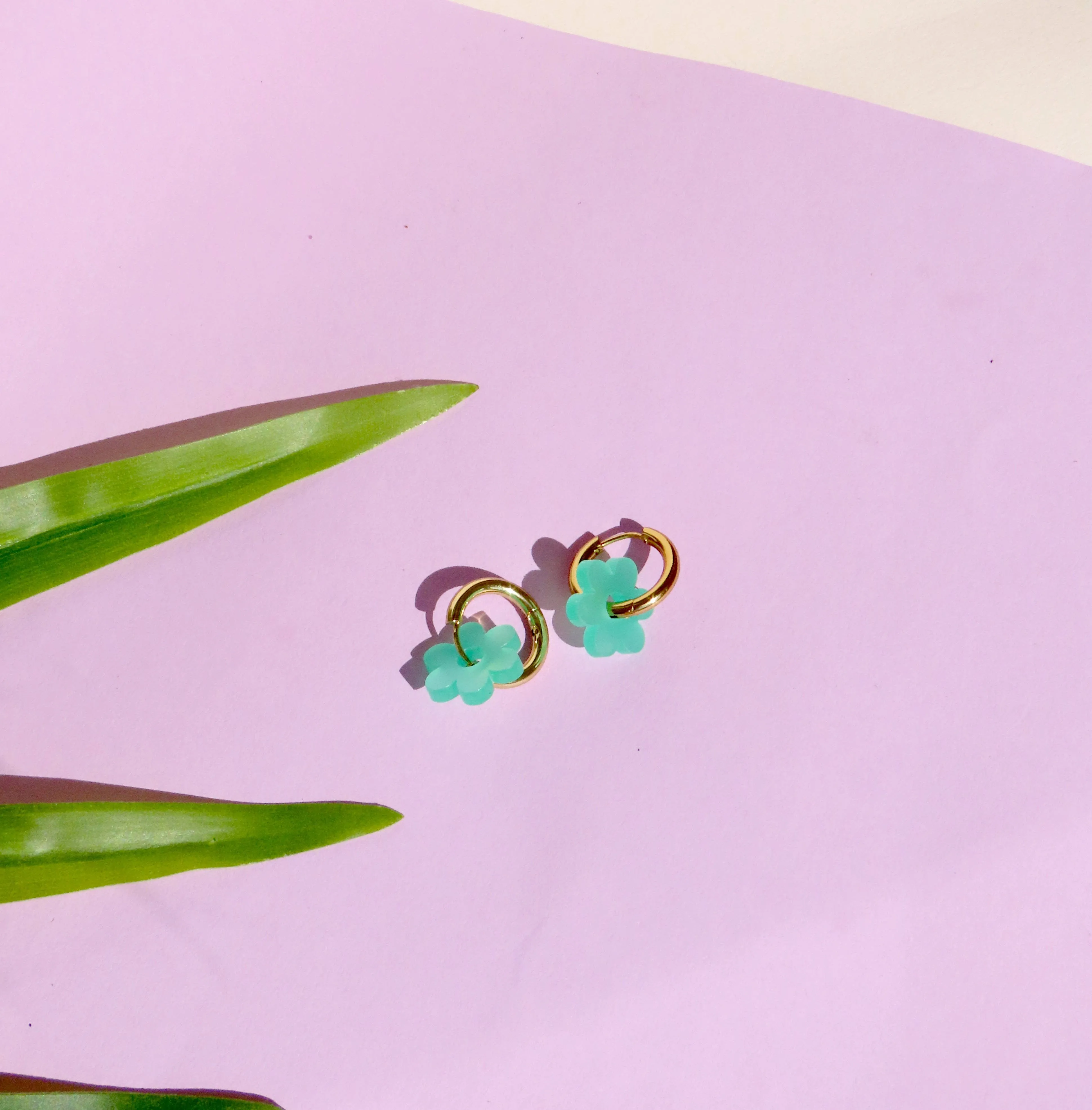 Earrings - Turquoise Flower