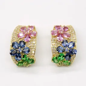 'Effy' Multigem Floral Earrings | 5.00ctw |