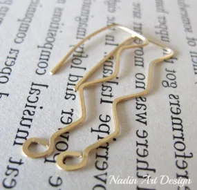 Elegant Long Wave Earrings