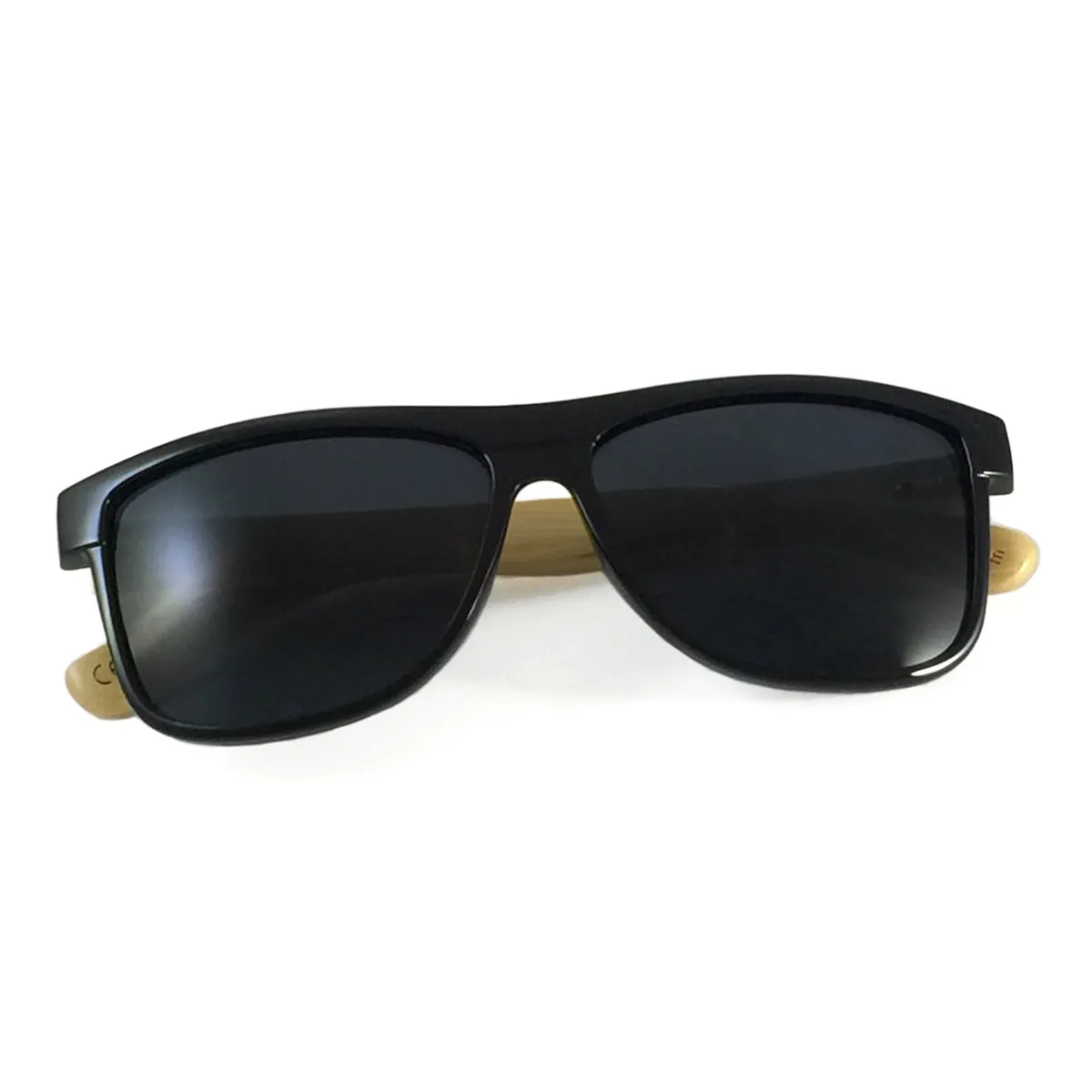 Emmitt Style - Black Frame & Bamboo Arm Sunglasses