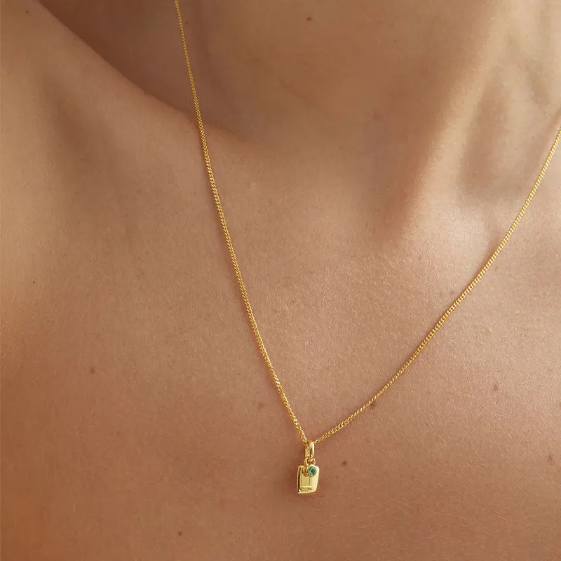 ENGRAVABLE CITRINE BIRTHSTONE NECKLACE (NOVEMBER)