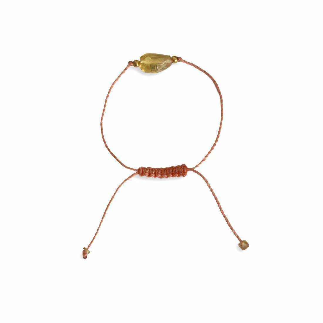 Erika Single Amber Pull String Bracelet  - Mexico