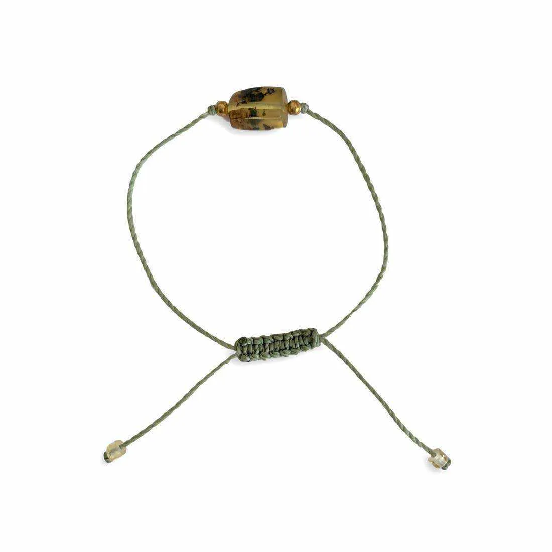 Erika Single Amber Pull String Bracelet  - Mexico