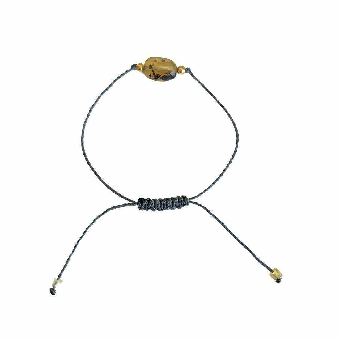 Erika Single Amber Pull String Bracelet  - Mexico