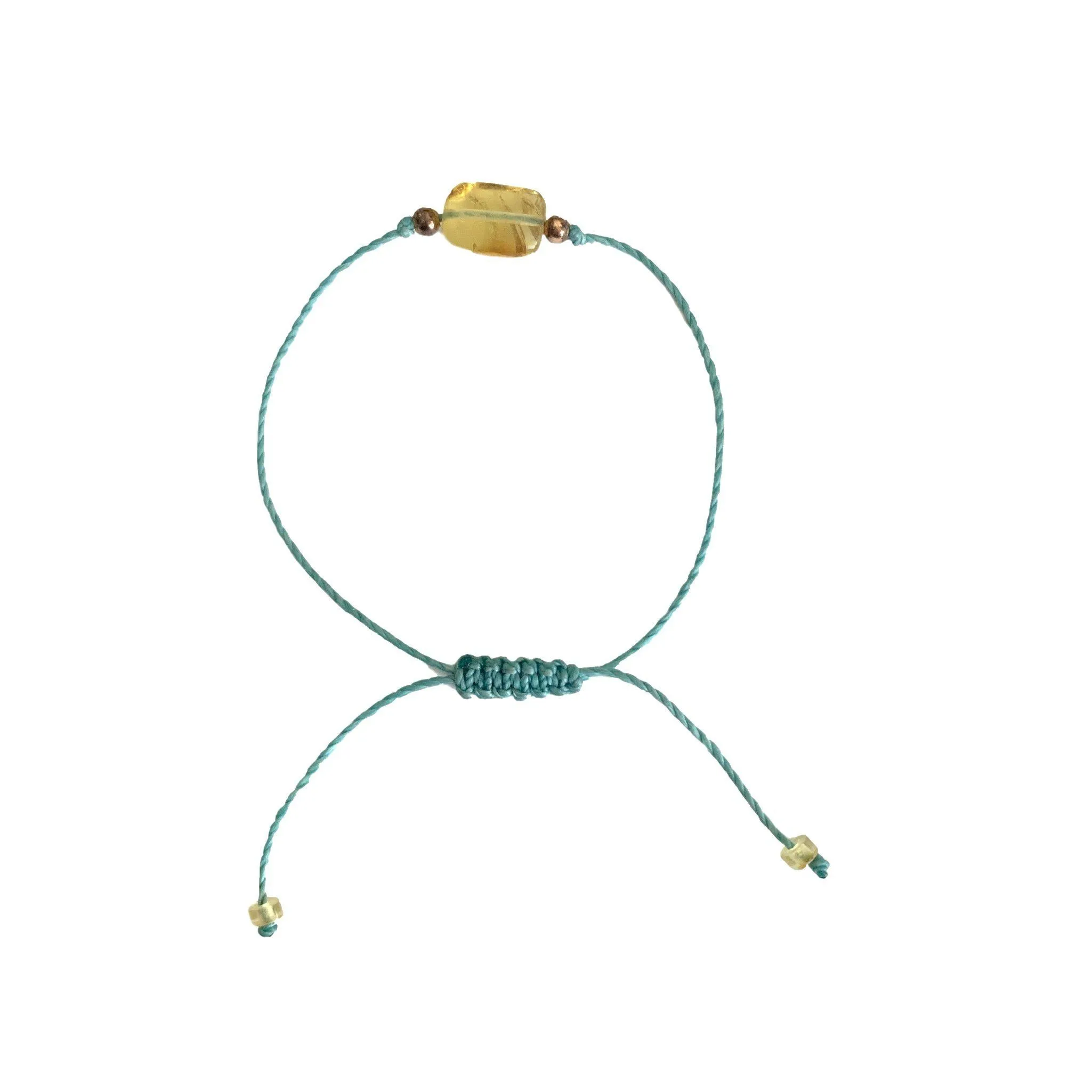 Erika Single Amber Pull String Bracelet  - Mexico