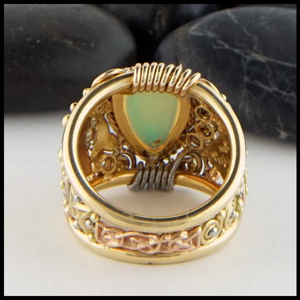 Ethiopian Opal Ring in 14K Gold