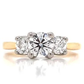 Farrah-18ct Yellow Gold 1.22ct Three Stone Diamond Engagement Ring