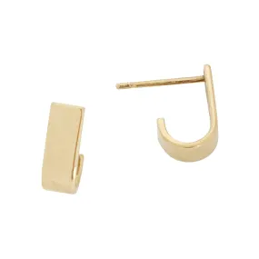 Flat Gold Cuff Earrings