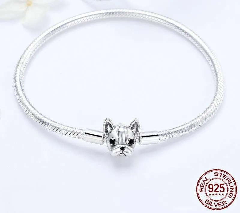 Frenchie Face Charm Bracelet