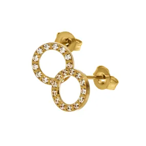 Glow Studs Mini Gold Earrings