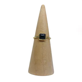 Gold Black Oynx Ring