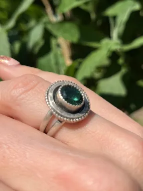 Green Tourmaline Oval Ring