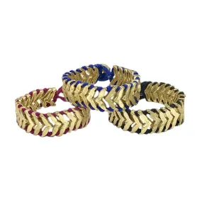 Handwoven Elegance Meets Modern Flair: Rina Temple Bracelet (Fair Trade, Statement Piece)