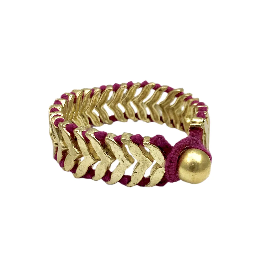 Handwoven Elegance Meets Modern Flair: Rina Temple Bracelet (Fair Trade, Statement Piece)