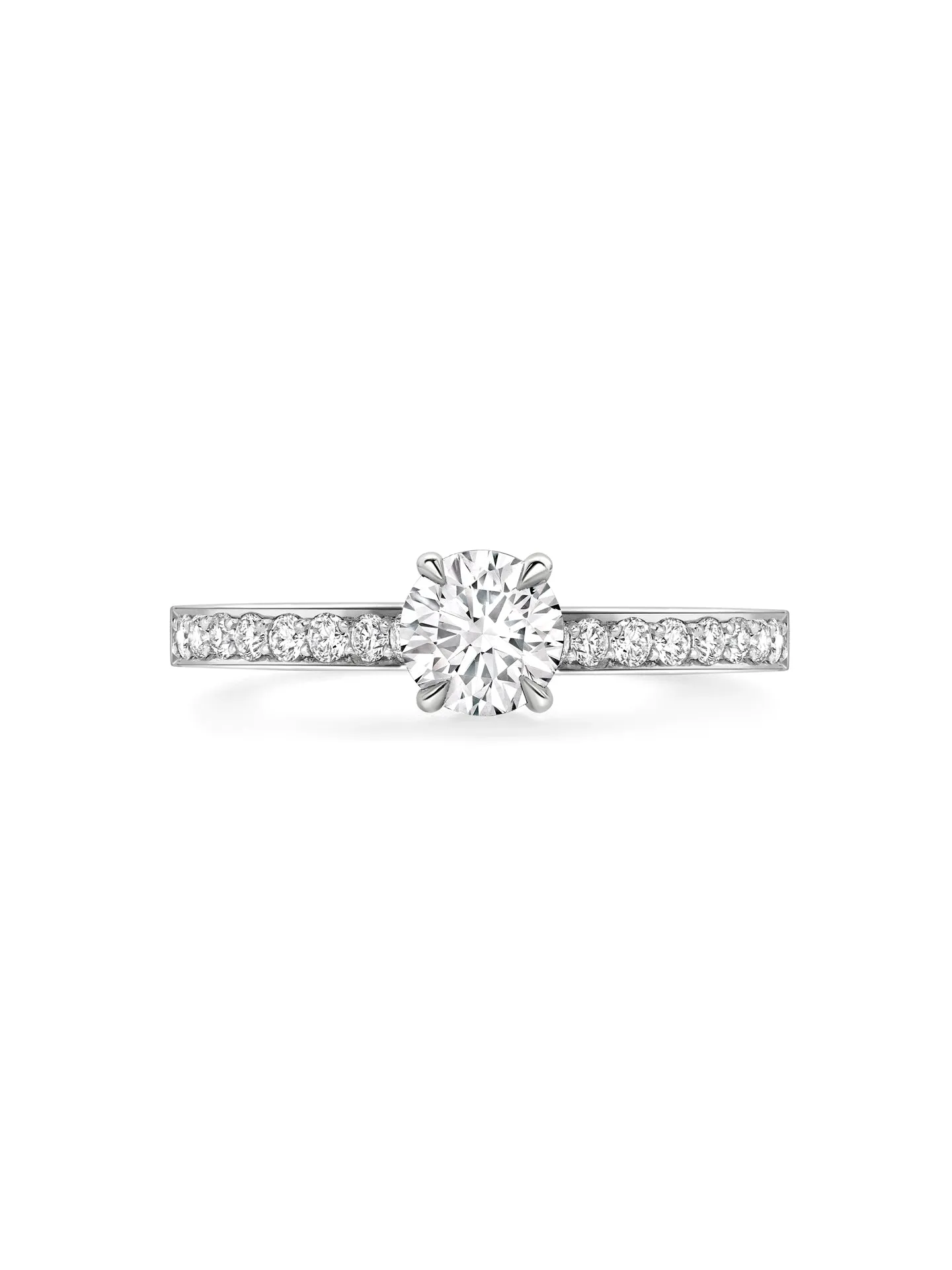 Harmony Round Brilliant Platinum Diamond Ring 1 Carat GVS2