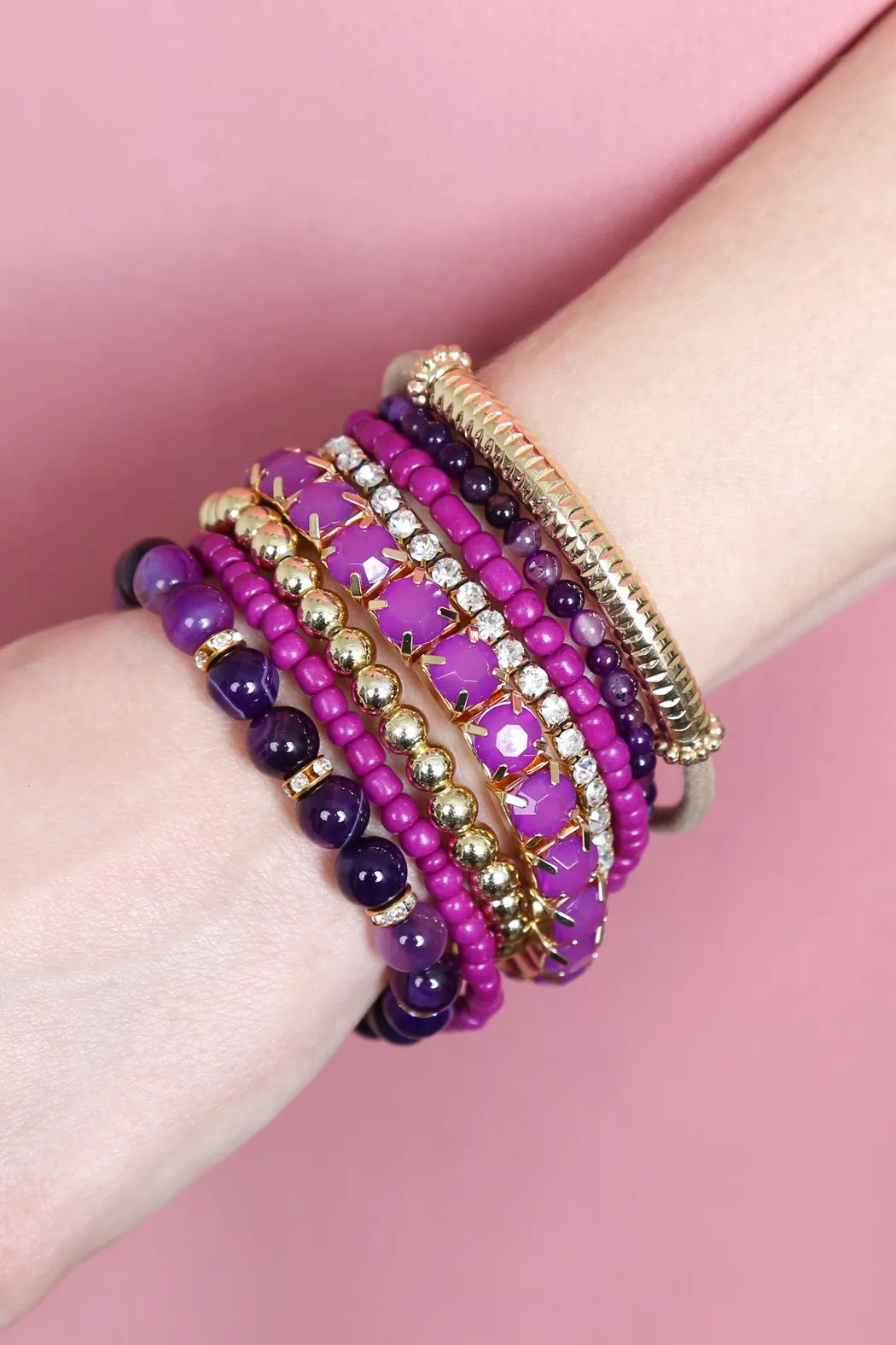 Hdb2244 - Regular Size Stackable Beads Bracelet Set