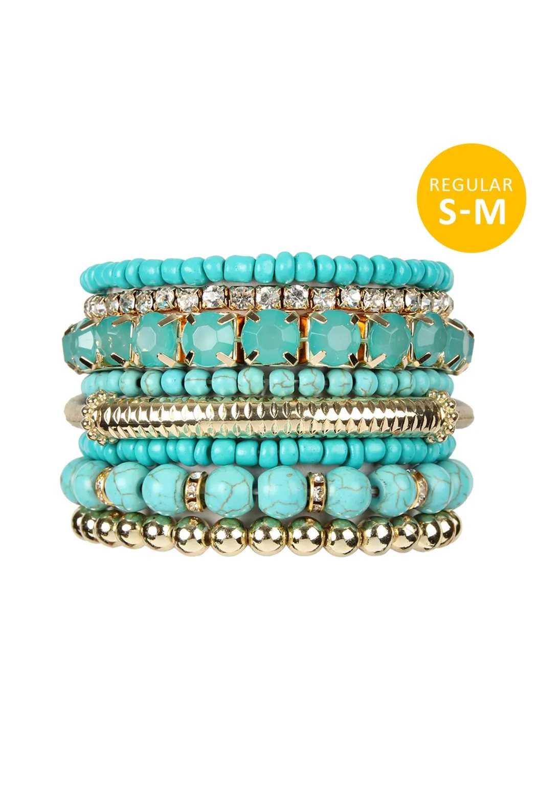 Hdb2244 - Regular Size Stackable Beads Bracelet Set