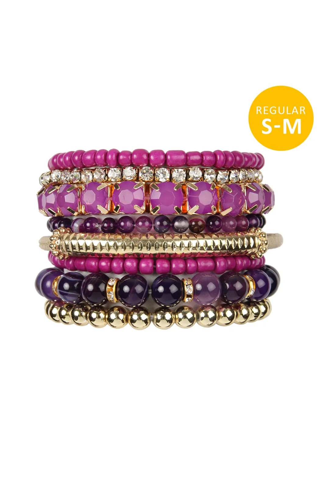 Hdb2244 - Regular Size Stackable Beads Bracelet Set