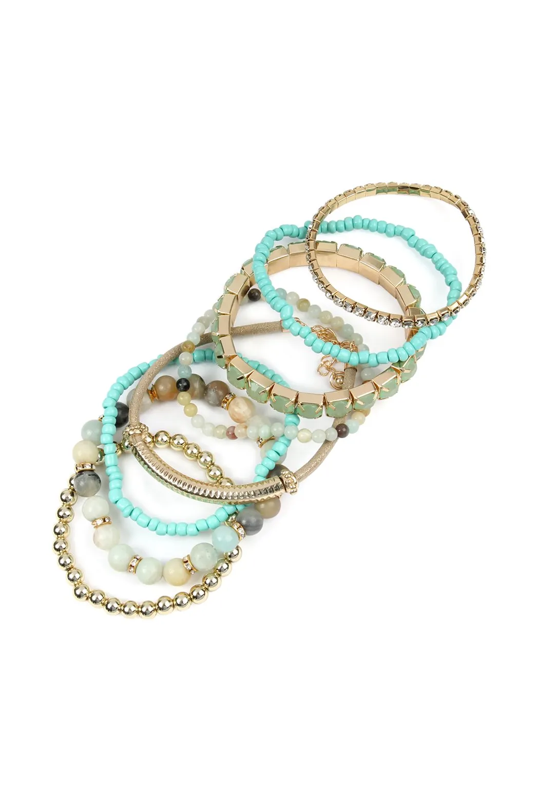 Hdb2244 - Regular Size Stackable Beads Bracelet Set