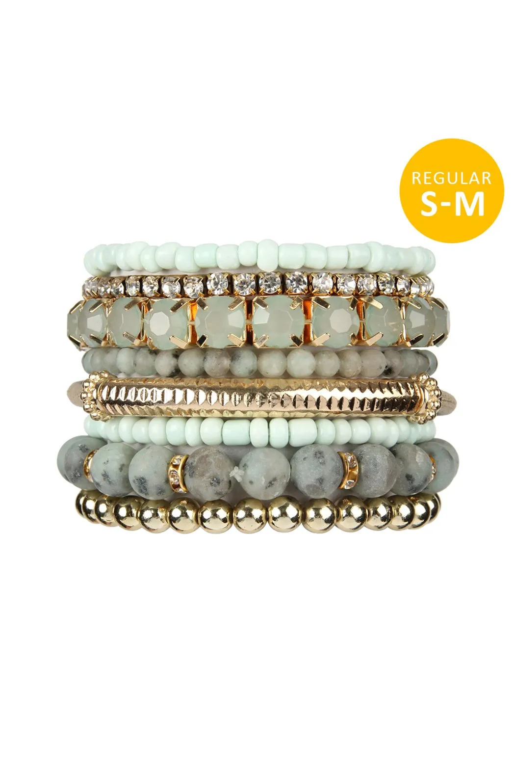 Hdb2244 - Regular Size Stackable Beads Bracelet Set