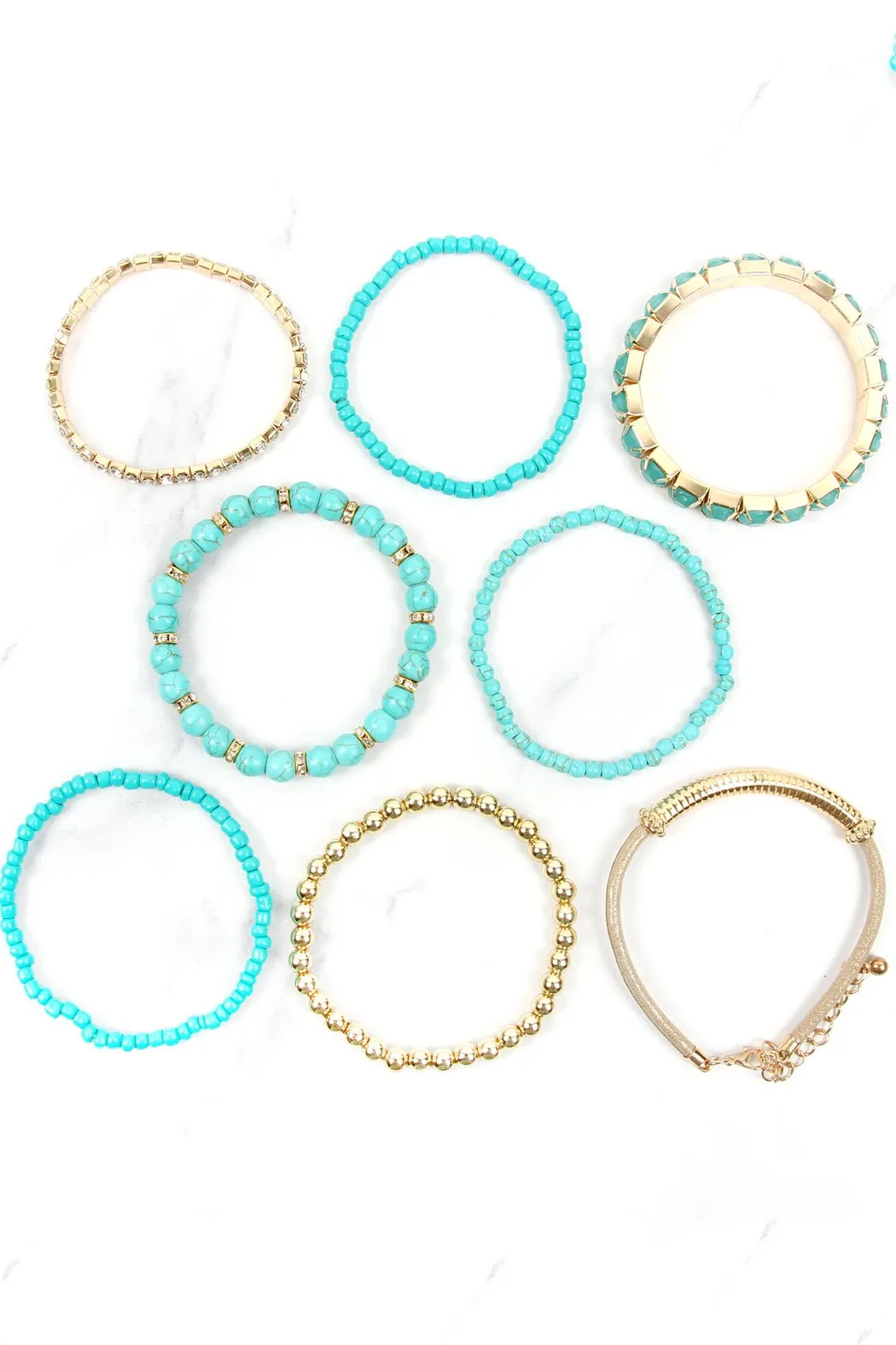 Hdb2244 - Regular Size Stackable Beads Bracelet Set