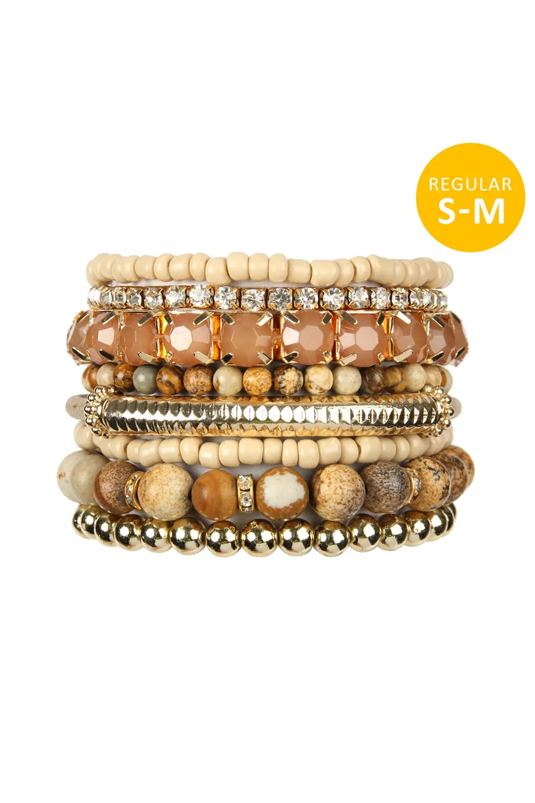 Hdb2244 - Regular Size Stackable Beads Bracelet Set