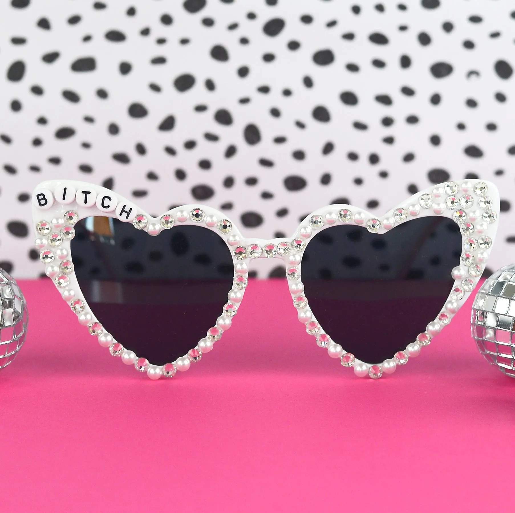 Heart Shaped Sunglasses with Words