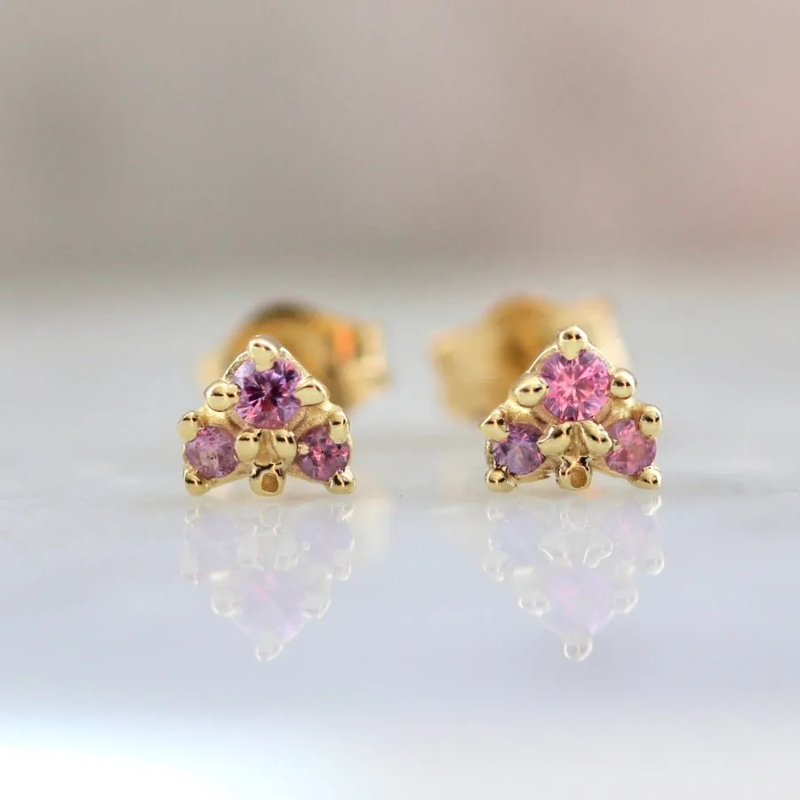 Heart Song Pink Sapphire Earrings