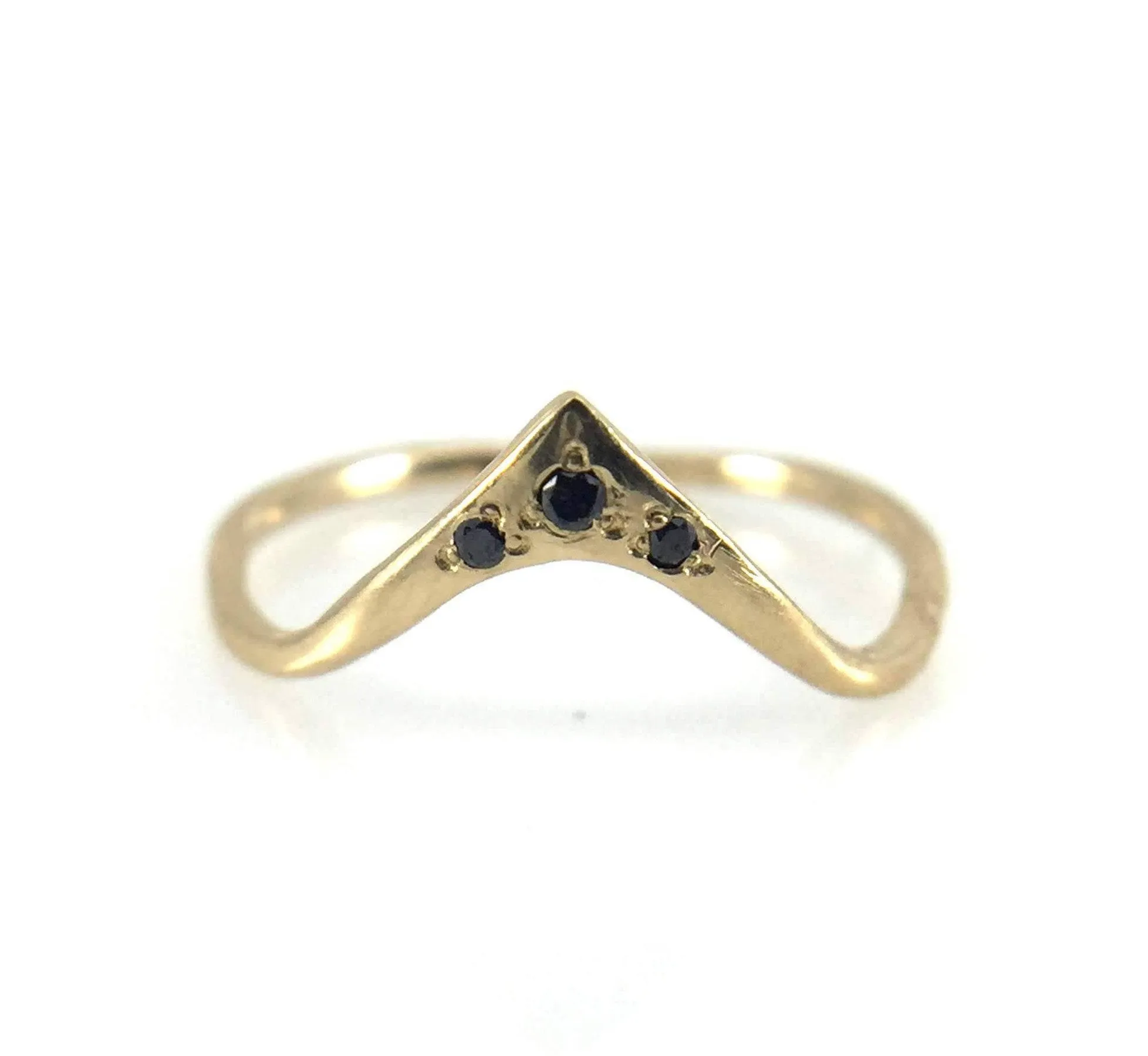 High Arc Black Diamond Ring